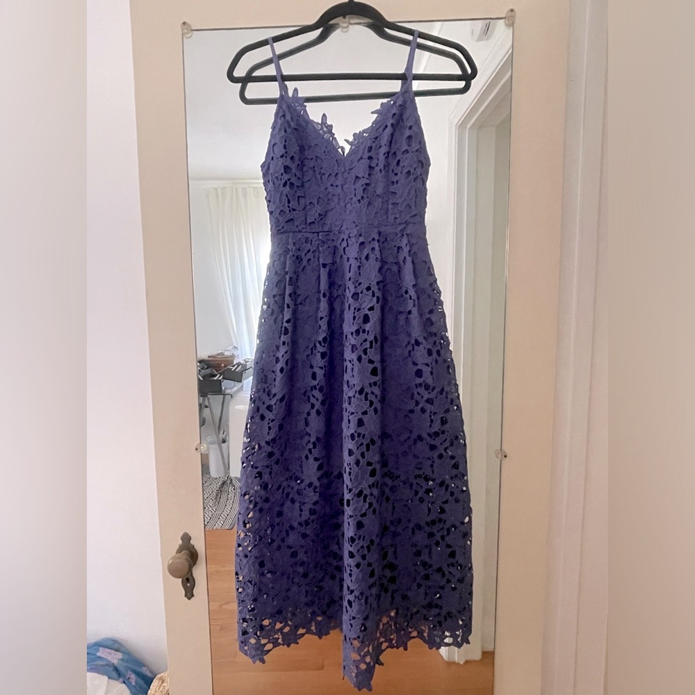 Astr Purple Spaghetti Strap Sundress Midi
